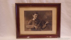 Hegedűs régi fotó képkeret falc 24x31,5 cm + egy szeci keretm
