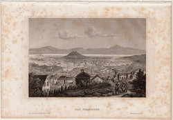 San Francisco, acélmetszet 1861, Meyers Universum, eredeti, 10 x 16 cm, metszet, Amerika, nyugati
