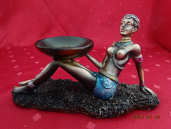 African topless female figure, ring holder, length 20 cm. He has!