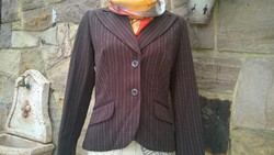 Laura scott chocolate brown blazer suit jacket top size 38