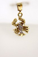 Stone gold crab pendant (zal-au97475)