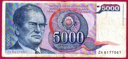 * Külföldi pénzek:  Jugoszlávia  1985  5000 dinár