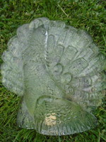 Hatalmas  mondható ólomkristály madarat ábrázoló szobor 2339 gramm 