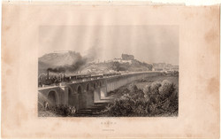 Brno, acélmetszet 1840, eredeti, 9 x 15, metszet, monarchia, Csehország, Morvaország, Brünn, Berén