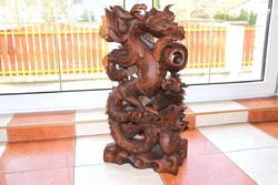 Carving, carving, wood, ornament, statue 60 cm