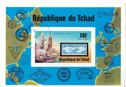 Csád légiposta bélyeg blokk 1977