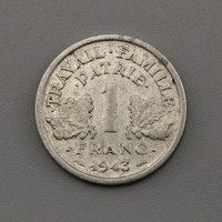 1 Franc 1943, French coin
