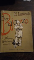 R. Leoncavallo der bajazzo - boosey&hawkes, ltd., London - h15821-h15795- antique sheet music in German