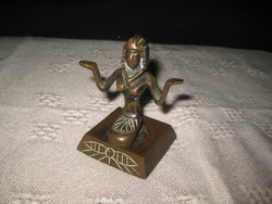 Egyptian pharaoh, bronze statuette, from the 60s, 52 x 60 mm