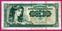 *Külföldi pénzek:  Jugoszlávia  1965 5    dinár