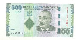 500 shilingi 2010 Tanzánia UNC