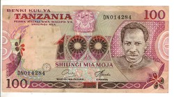 100 shilingi 1977 Tanzánia