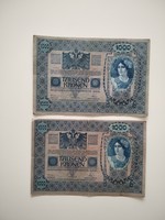 Színváltozatok, ugyanaz a sorozat, 1000 korona 1902