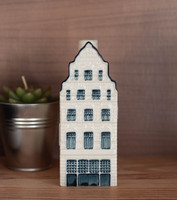 KLM Delft porcelán házikó alakú flaska - Bols Genever szeszes ital palack - miniatűr ház
