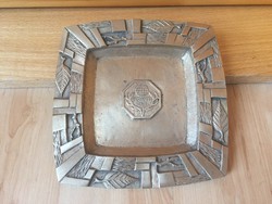Bán Edit réz bronz tál tányér 1971-es Budapesti Vadászati Világkiállításra
