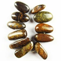 Bomba ajánlat! 11db 100%-ban természetes bronzit vegyes formás gyöngyök