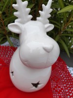 Large porcelain reindeer candlestick