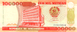 Mozambik 100000 Meticais 1993 UNC