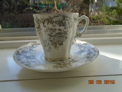19th century flawless imperial hand numbered embossed baroque chocolate cup with saucer