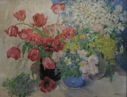 Telkessy Valéria virágok vázában