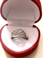 Ritka szép ezüst  gyűrű ! 029 Brill ragyogása 925