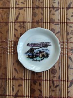 Aquincum retro porcelán szuvenír - Budapest nyaralási emlék tányérka