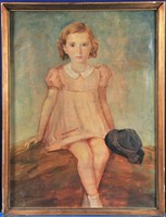 Attributed to Jakab ödón (1894 - ?) Portrait of a little girl
