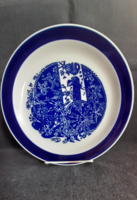 Hollóházi porcelán tányér (Domján József)