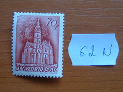 MAGYAR KIR. POSTA 70 FILLÉR 1941 A magyarországi egyház 62N