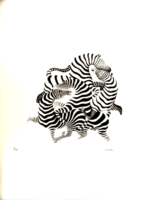 Victor vasarely: zebras - with proof of origin!