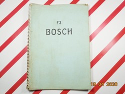 Bosch F3 diesel dízel motor - német nyelvű szakkönyv, 1960-as évek - Robert Bosch GMBH Stuttgart