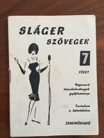 Slágerszövegek 7., Népszerű táncdalszövegek gyűjteménye - 1965.
