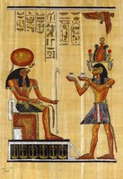 1E004 Egyiptomi papirusz kép 43 x 32 cm