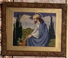 Jézus az olajfák hegyén - Gobelin kép