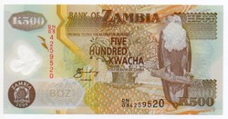Zambia 500 Kwacha, 2008, polimer, UNC