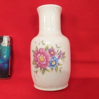 Hollóháza Virág Mintás Porcelán Váza 12.5 cm