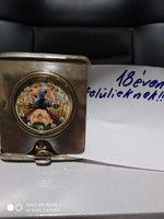 Antique silver (925) English travel bag erotic pocket watch (curio)