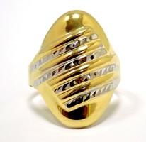 Yellow and white gold ring without stones (zal-au98098)