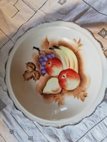 Eladó porcelán japán kézzel festett aranyozott gyümölcs mintás kínáló tál!