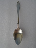 Régi ezüst  leveses kanál , jelzett sterling ezüst, 41 gr, 19 cm