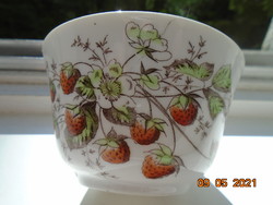 Antique strawberry thick-walled cup