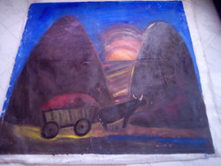Gyula Bakányi painting 130 x 140 cm
