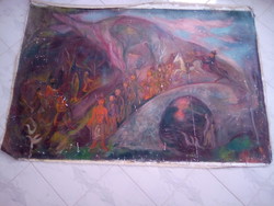 Gyula Bakányi painting 100 x 160 cm