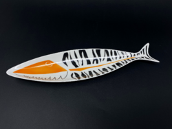 Nagyméretű Drasche hal alakú tál