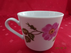 Kahla német porcelán kávéscsésze rózsaszín virággal. Vanneki!