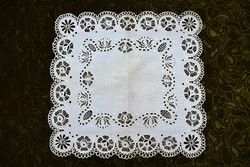 Embroidered madeira needlework secession madeira centerpiece tablecloth ornament tablecloth decoration 39.5x38cm