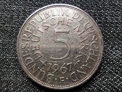 Németország NSZK (1949-1990) .625 ezüst 5 Márka 1967 F (id23007)