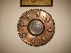 Fine art, numbered, wall-mounted copper plate, embossed 6.5 cm,