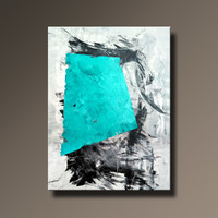 Vörös Edit: Blue Black Gray White Abstract 120x90cm