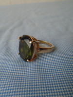 ​Gold filled smaragd zöld kővel,nagyon szép gyűrű